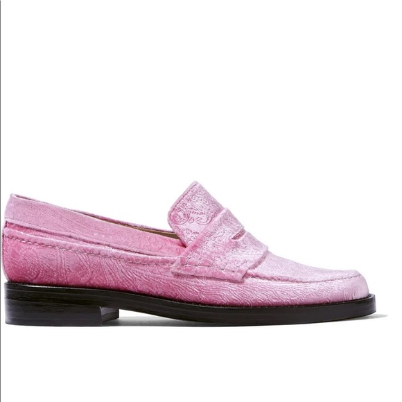 MR by Man Repeller Pink Suede Paisley Loafers 36 - Picture 3 of 11